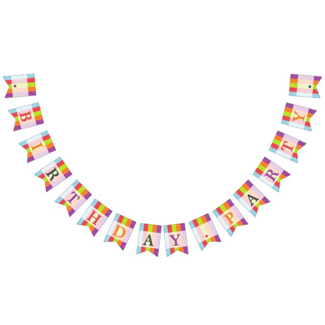 Vintage Circus Colour Birthday Party Bunting (All)