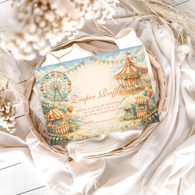 Vintage Circus Diapper Raffle Enclosure Card (Creator Uploaded)