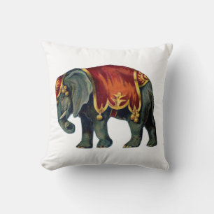 Vintage Circus Elephant Cushion