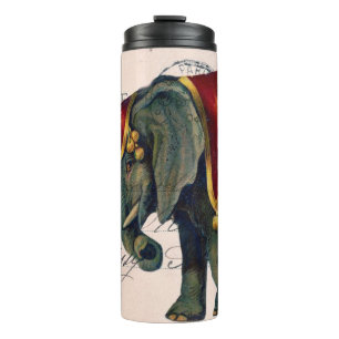 Vintage Circus Elephant Thermal Tumbler