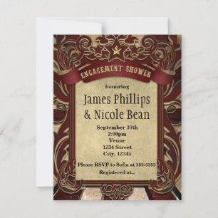 Vintage Circus Engagement Shower Invitation
