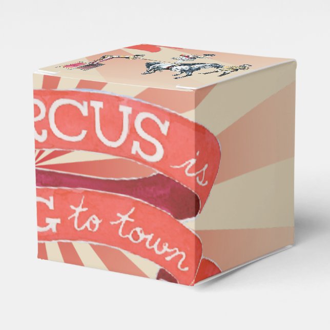 Vintage Circus Favour Box (Front Side)