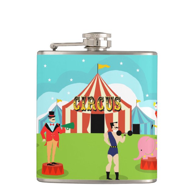 Vintage Circus Flask (Front)