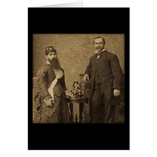 Vintage Circus Freak Bearded Lady (Front)