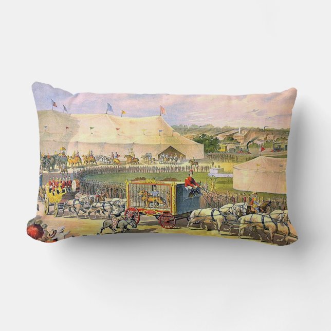 Vintage Circus Grounds Lumbar Cushion (Front)