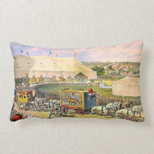Vintage Circus Grounds Lumbar Cushion