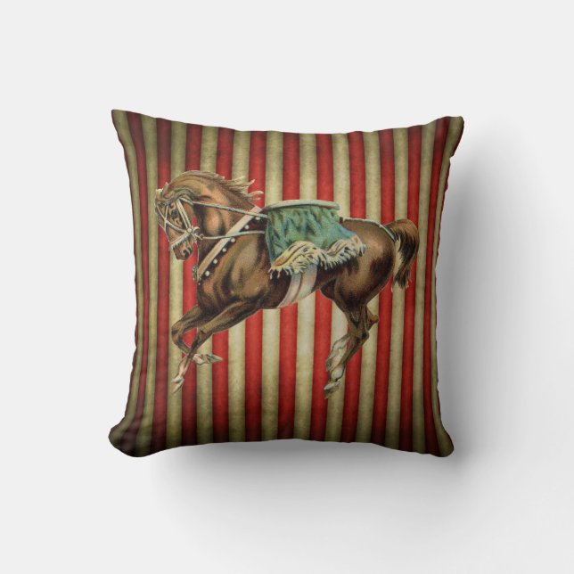 vintage circus horse cushion (Front)