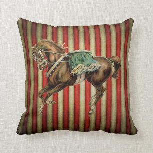 vintage circus horse cushion