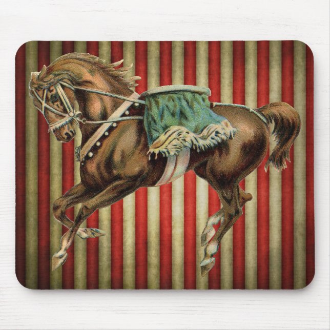 vintage circus horse mouse pad (Front)