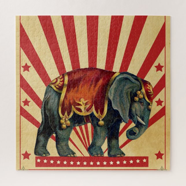 Vintage Circus Illustration Art Old Antique Jigsaw Puzzle (Vertical)