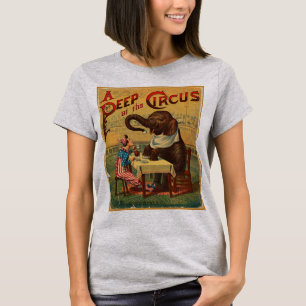 Vintage Circus Illustration Art Old Antique T-Shirt