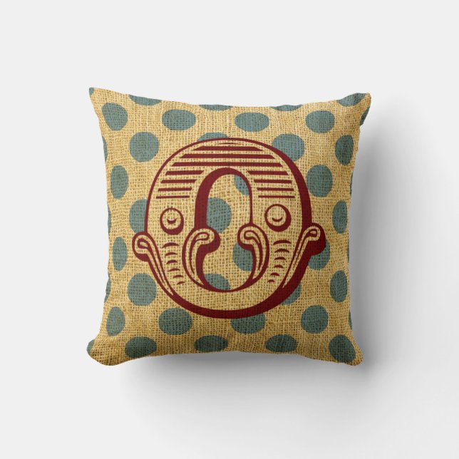 Vintage Circus Letter O Cushion (Front)