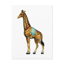 Vintage circus performing giraffe