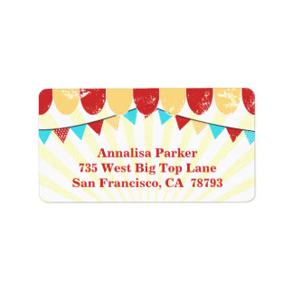 Vintage Circus personalised address label