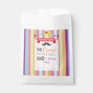 Vintage Circus Poster Children's Birthday Party Favour Bag