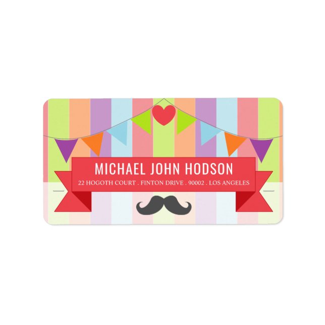 Vintage Circus Poster Children's Birthday Party Label (Front)