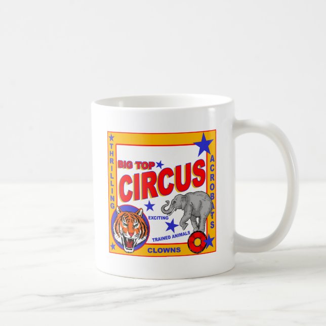 Vintage Circus Poster Coffee Mug (Right)