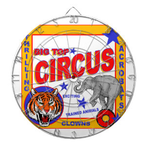 Vintage Circus Poster Dartboard