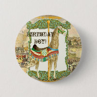 Vintage Circus Poster, Giraffe Boy Birthday Party