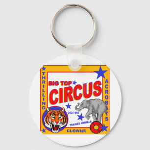 Vintage Circus Poster Key Ring