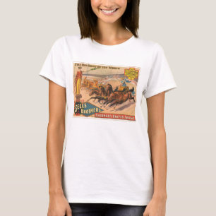 Vintage Circus Poster Of A Roman Chariot Race T-Shirt