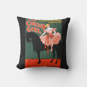 Vintage circus retro classic entertainment cushion