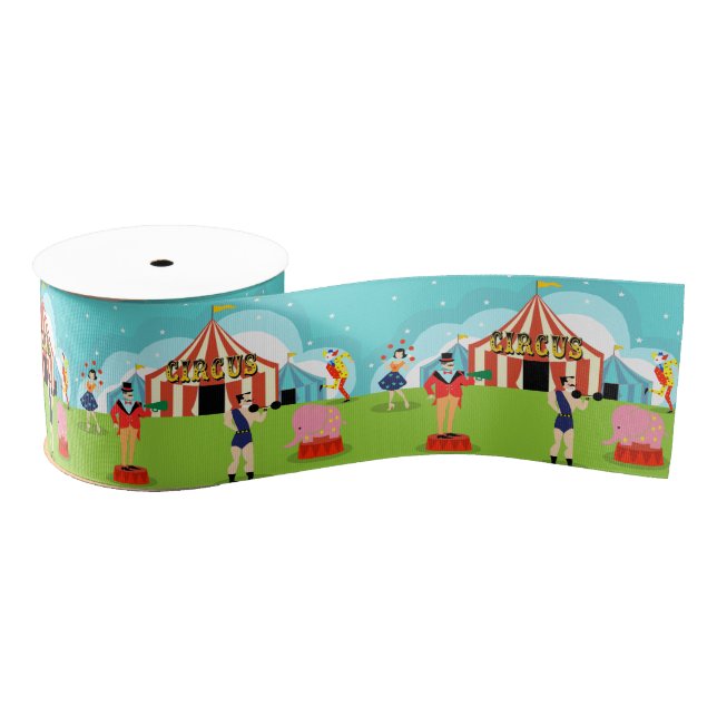 Vintage Circus Ribbon Grosgrain Ribbon (Spool)