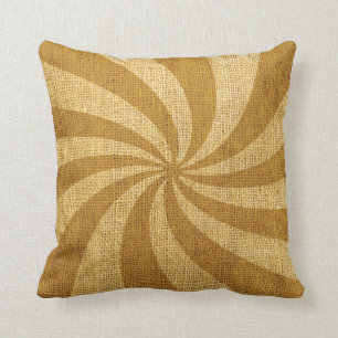 Vintage Circus Spiral Golden Cushion