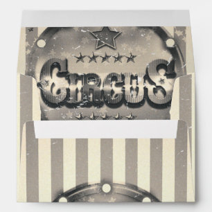 Vintage Circus Striped Stripes Party Invitation Envelopes