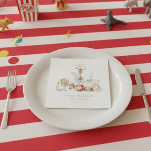 Vintage Circus Theme Baby Shower Napkins