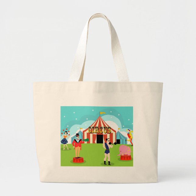 Vintage Circus Tote Bag (Front)