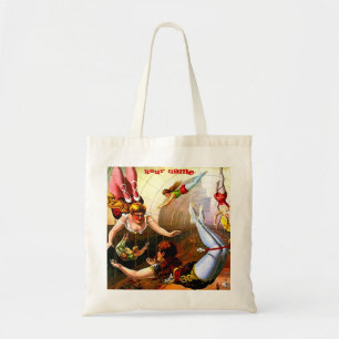 Vintage Circus Trapeze Act Poster Wall Art AddText Tote Bag