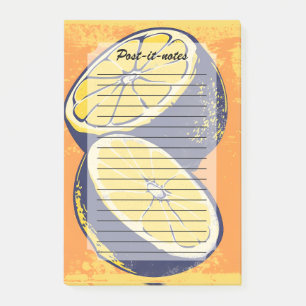 Vintage Citrus Lemon Chic Watercolor Post-it Notes