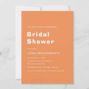 Vintage Citrus   Retro Orange Bridal Shower  Invitation