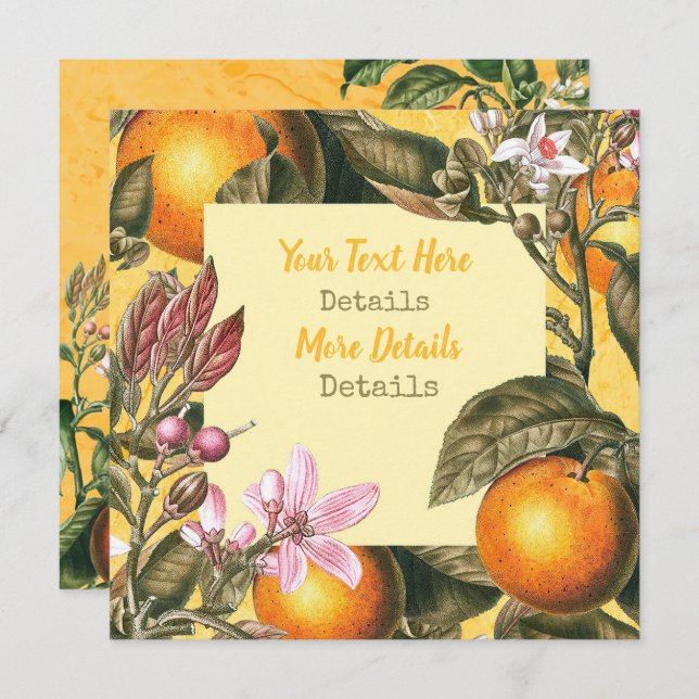 Vintage Citrus Save The Date (Front/Back)