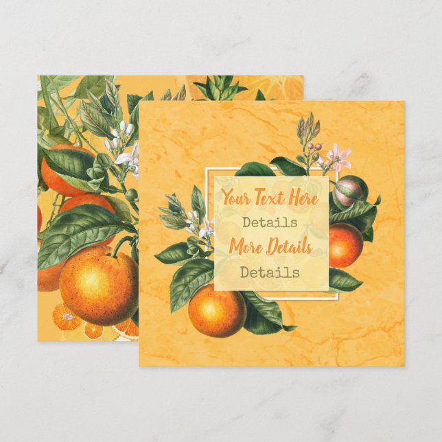Vintage Citrus Save The Date (Front/Back)