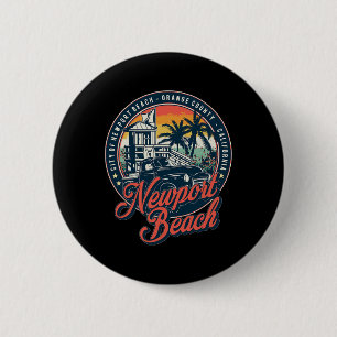 Vintage City Of Newport Beach Dge ‘50s Old Truck F 6 Cm Round Badge