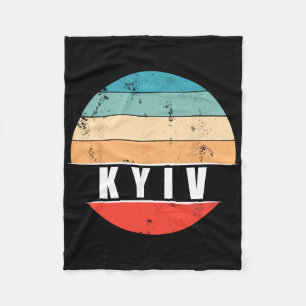 Vintage City Trip Kyiv - Ukraine Fleece Blanket