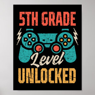 Vintage Ck To School 5th Grade Level Unlocked Vide Poster