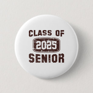 Vintage Cl Of 2025 Senior Graduation Boys Girl Wom 6 Cm Round Badge