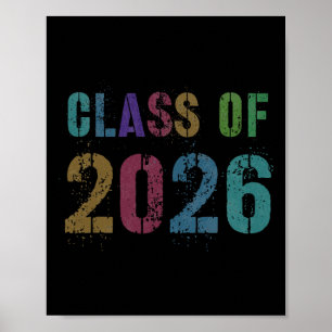 Vintage Cl Of 2026 Finally Senior Graduation Autog Poster