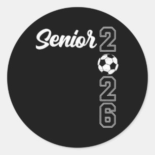 Vintage Cl Of 2026 Soccer Senior 2026 Graduation 2 Classic Round Sticker