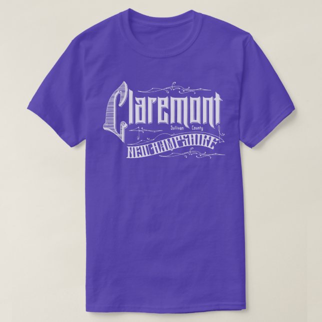 Vintage Claremont NH T-Shirt (Design Front)