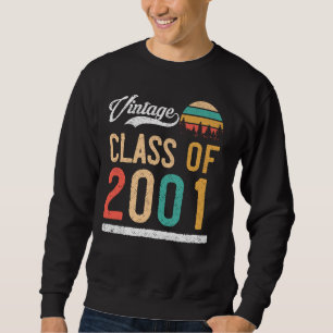 Vintage Class of 2001 High School or College Gradu Sweatshirt