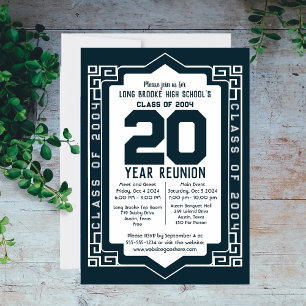 Vintage Class of 2004 20 Year High School Reunion Invitation