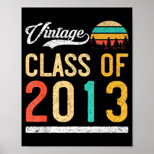 Vintage class of 2013 high school or college poster