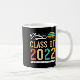 Vintage class of 2022 high school or college coffee mug