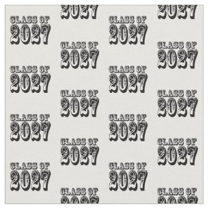 Vintage Class of 2027 Graduation Fabric