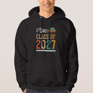 Vintage Class of 2027 High School or College Gradu Hoodie