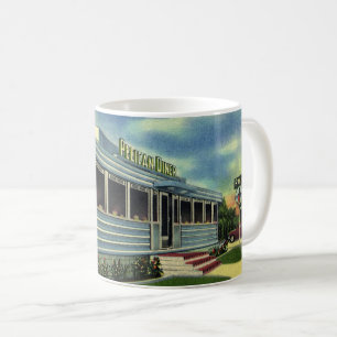 Vintage Classic 50s Retro Restaurant Pelican Diner Coffee Mug